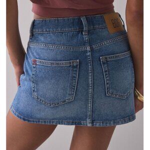 BDG Onna Denim Micro Mini Skirt - Mid Indigo